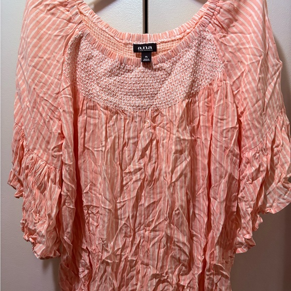 Women's Peach Striped Top - Picture 6 of 9